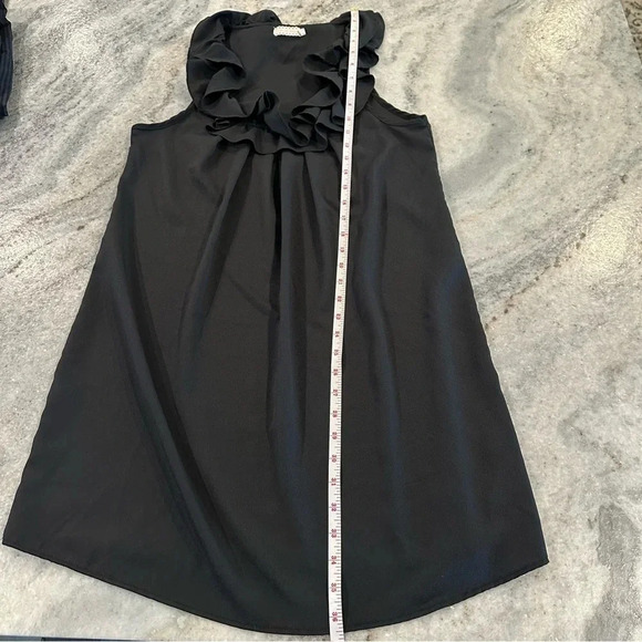 Pins and Needles Black Sleeveless Ruffle Neckline Mini Dress Size Large - Picture 6 of 9